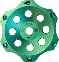 Slipskål 150mm RELLOXX VULKAN Grön PCD Hål:19mm Skär:4mm Höjd:24.5
